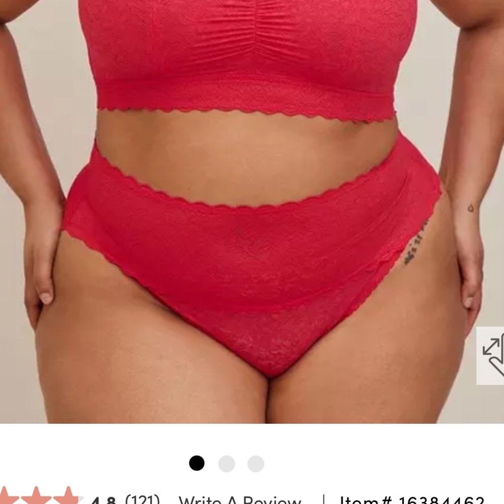 New Torrid Plus Size 4-Way Stretch Mid-Rise Thong Panty 3X